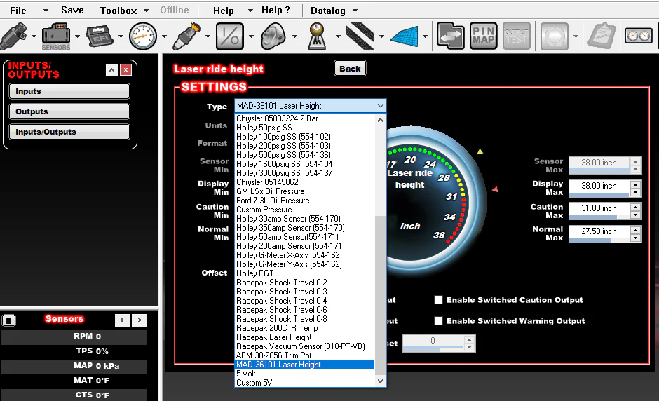 MAD TOF LASER DISTANCE SENSOR 38" RANGE, FOR ANY BRAND ECU & HOLLEY CANBUS - Image 9